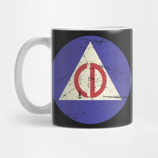 Cold War Civil Defense Fallout Shelter Icon Mug